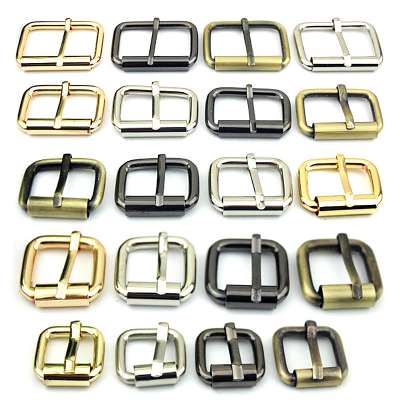 Wholesale zinc alloy watch adjustable prong custom brass side release metal belt strap pin buckle hardware for bags handbag