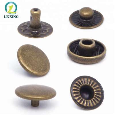 Button double cap stainless steel rivet brass aluminum rivet