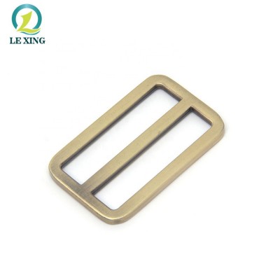 Design strap buckle brass tri-glide shoulder bag metal bag strap fix buckle