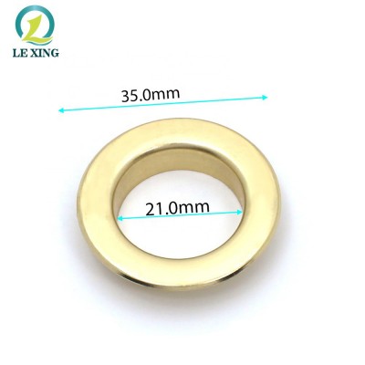 Wholesale 21mm metal eyelet for handbag accessories curtain eyelet ring small brass eyelet